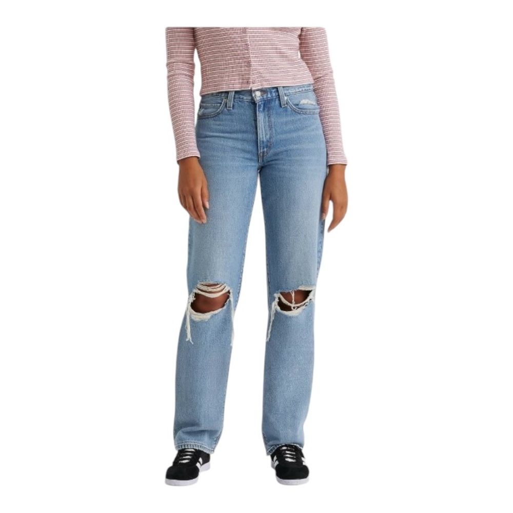 Levi's Women's Mid-Rise '94 Baggy Jeans- Caution Hot Pants 24